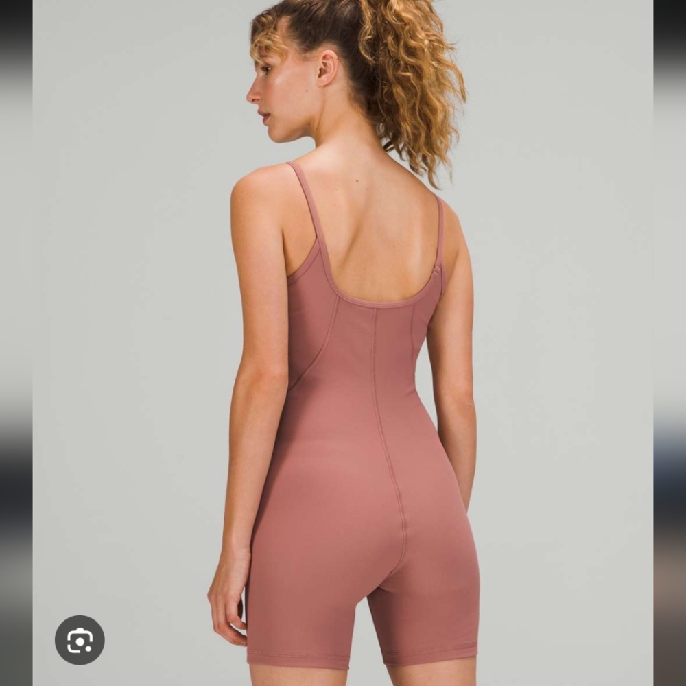 Lululemon Ribbed Contoured Yoga Unitard 6" Length Spiced Chai - Picture 3 of 7